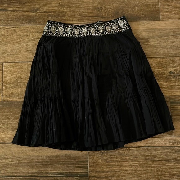 Beautifully blinged sequin & bead pleated boho skirt - Picture 1 of 9